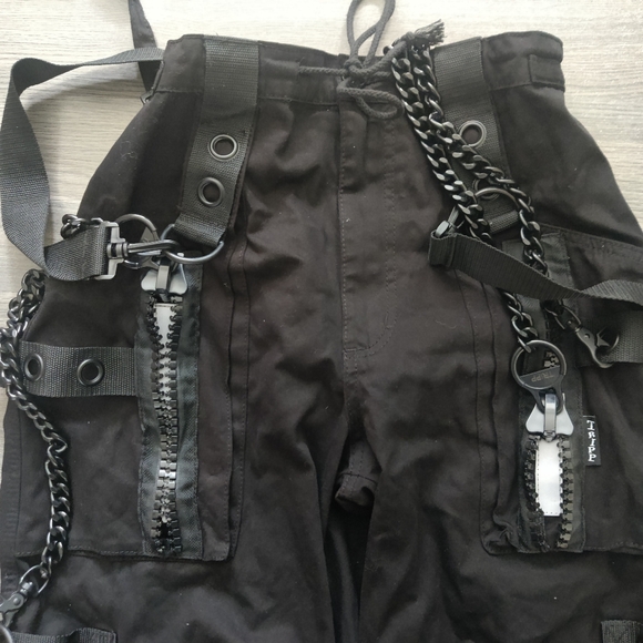 *SOLD* NWOT tripp nyc metallic silver biotech pants (m) - Picture 3 of 7